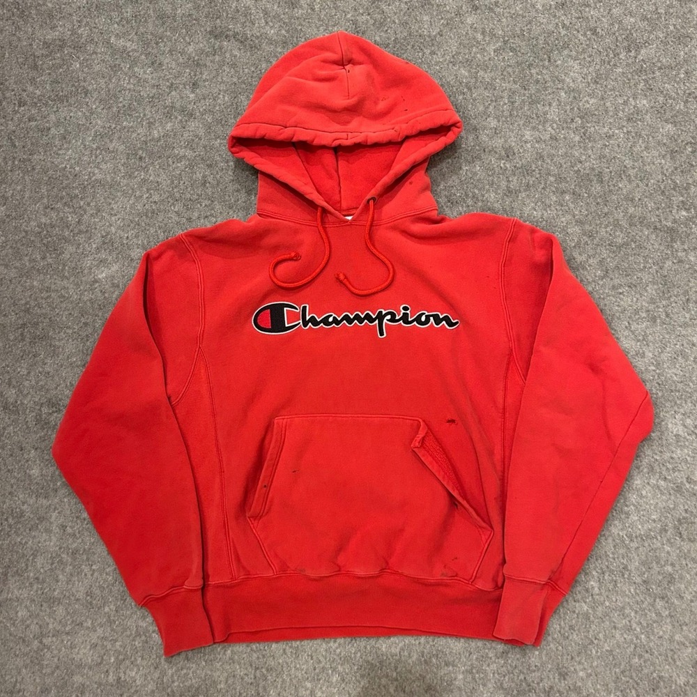 Champion Reverse Weave Center Logo Spell Out Embroidered‎ Hoodie Adult Medium